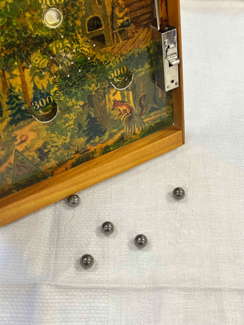 Детская настольная игра "Детский настольный бильярд Колобок" Артель Культпром 1957г. Дерево, металл.. Картинка 5